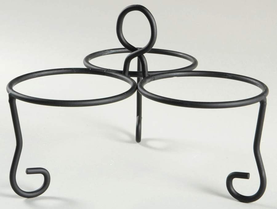 Caliente Metal Stand-For 3 Motif Condiment Bowl Set by Certified International-1
