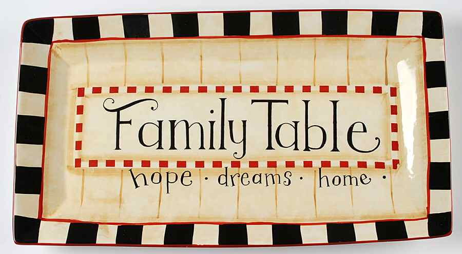 Family Table 18" Rectangular Serving Platter by Certified International-1