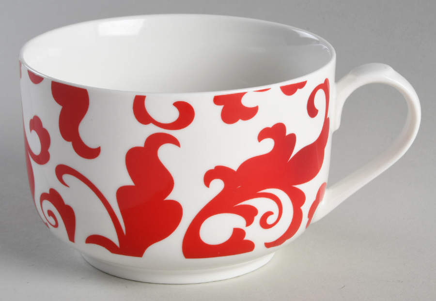 Fiori Red Microwave Soup Mug No Vented Lid by Ciroa-1