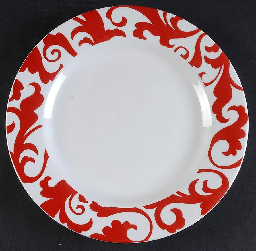 Fiori Red Dinner Plate by Ciroa-1