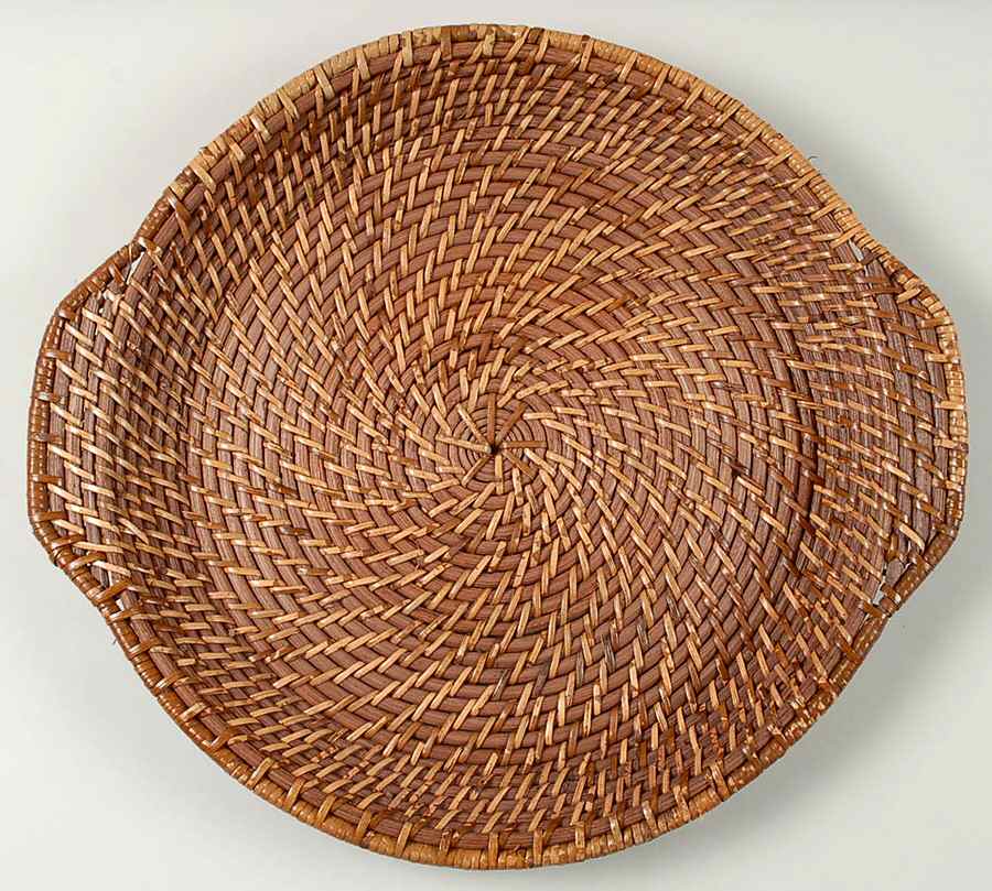 Morning Song Wicker Basket for 2 Piece Round Server by Certified International-1