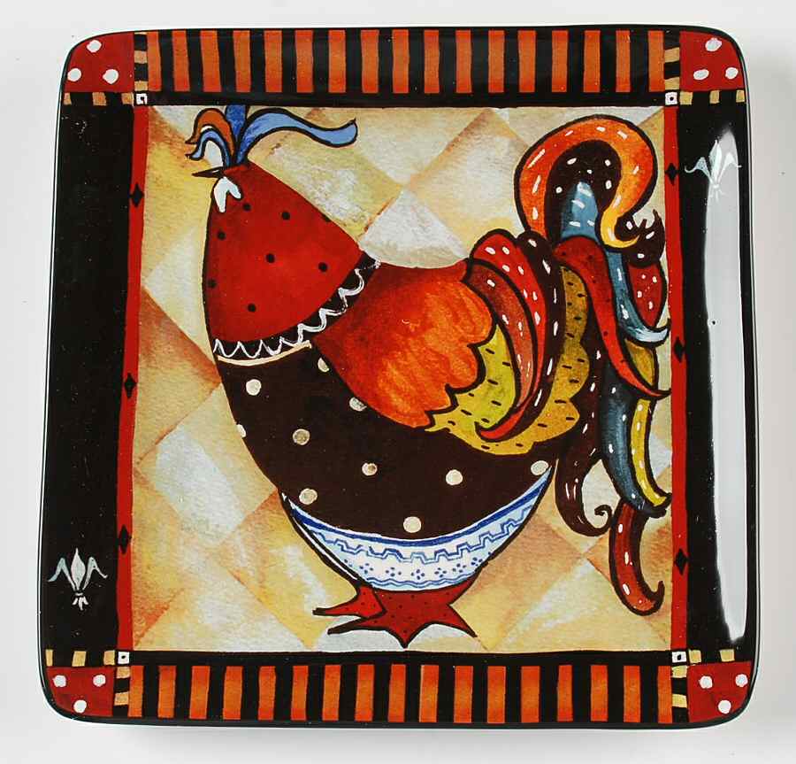Rio Rooster Square Salad Plate by Certified International-1