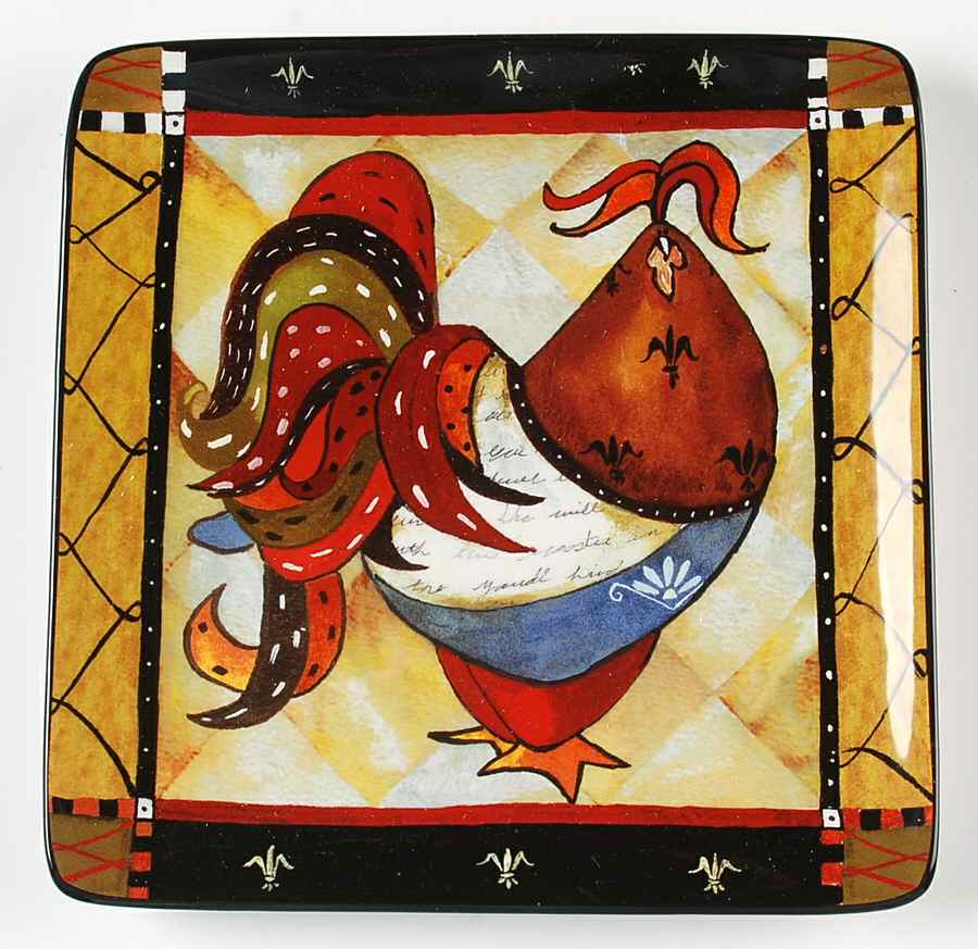 Rio Rooster Square Salad Plate by Certified International-1