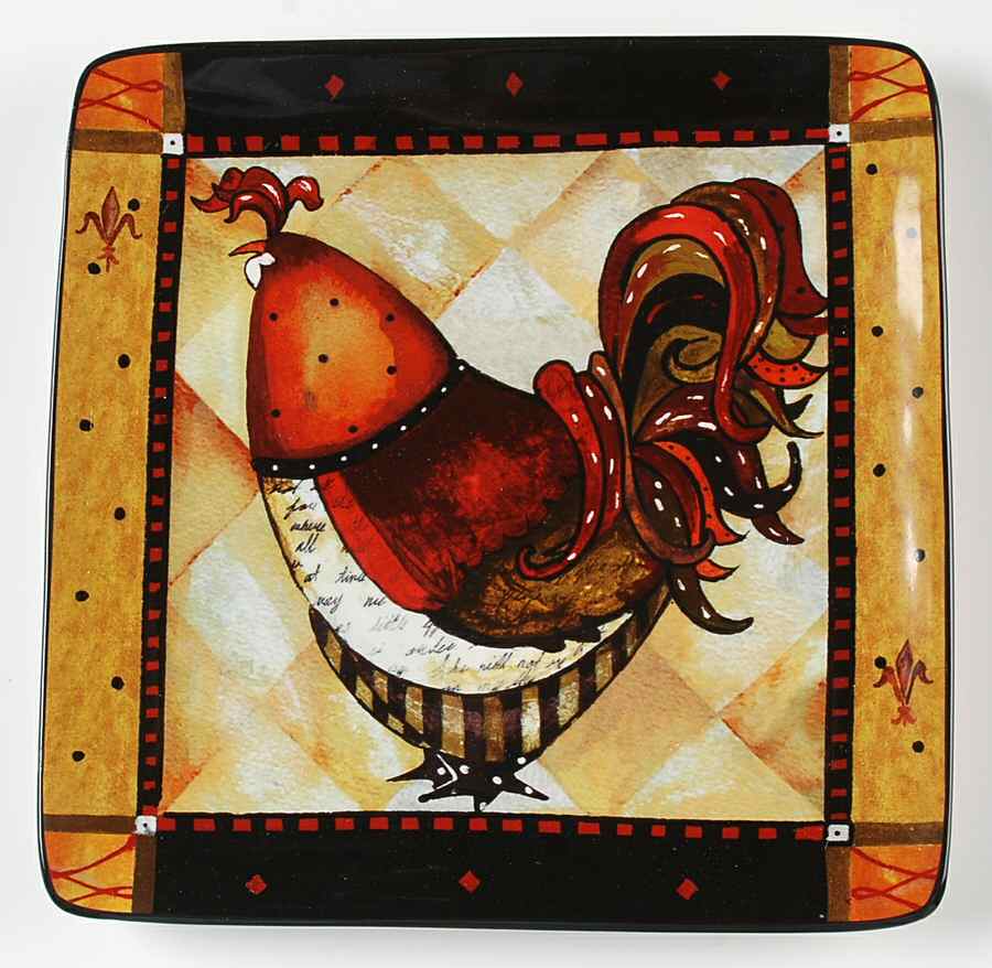 Rio Rooster Square Salad Plate by Certified International-1