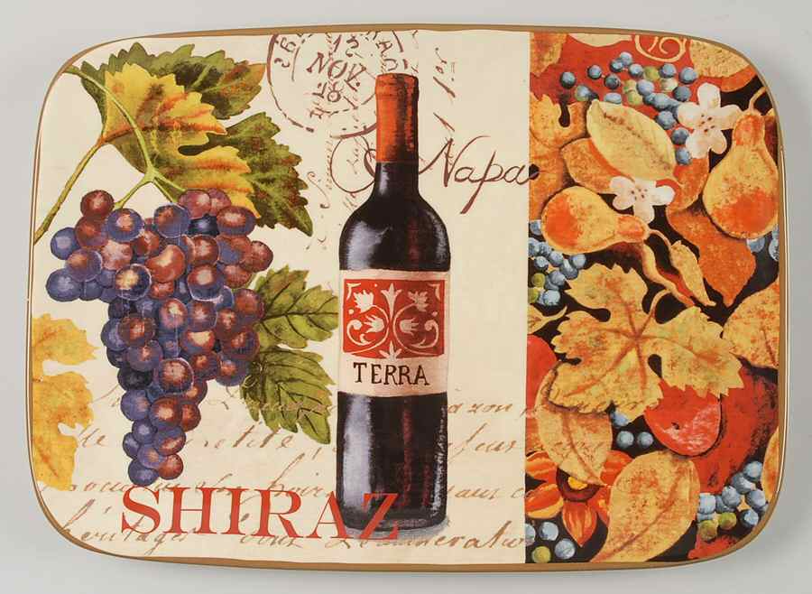 Wine Tour 14" Rectangular Serving Platter by Certified International-1