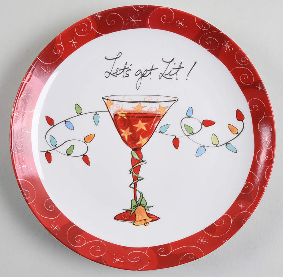 Holiday Cheer Salad/Dessert Plate by Certified International-1