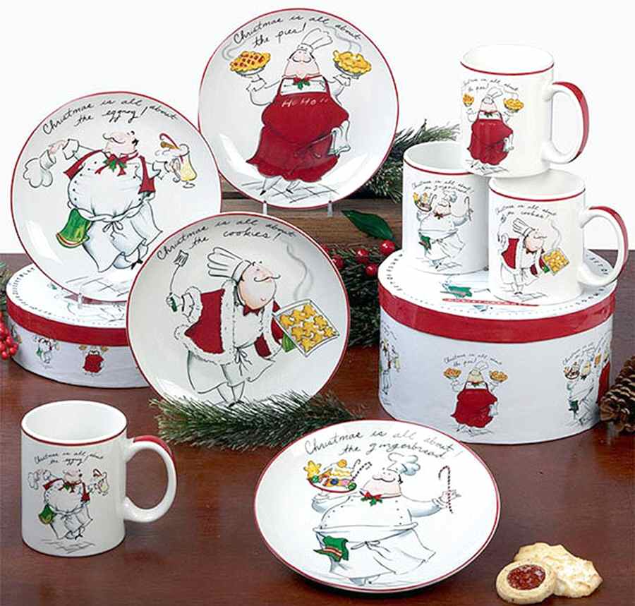 Christmas Chefs Salad/Dessert Plate by Certified International-1