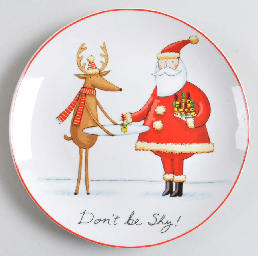 Christmas Follies Salad/Dessert Plate by Certified International-1