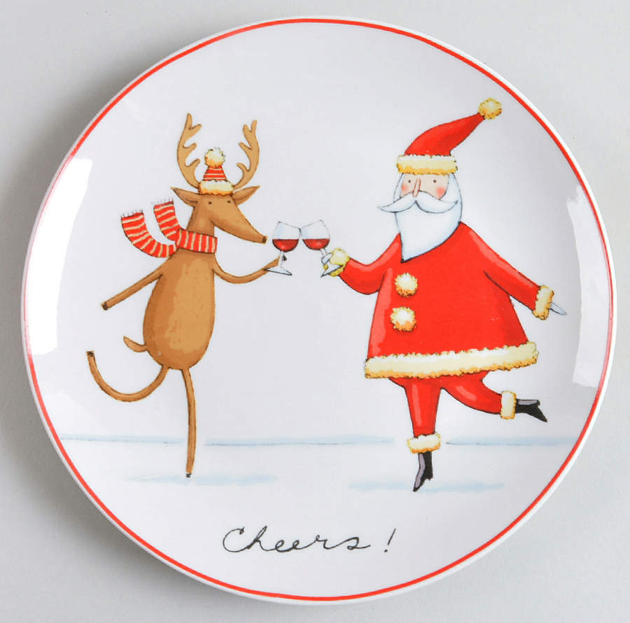 Christmas Follies Salad/Dessert Plate by Certified International-1