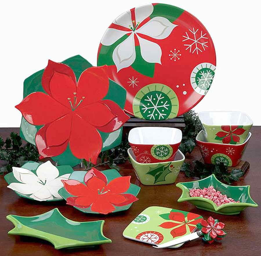 Holiday Floral 12" Figural Platter by Certified International-1