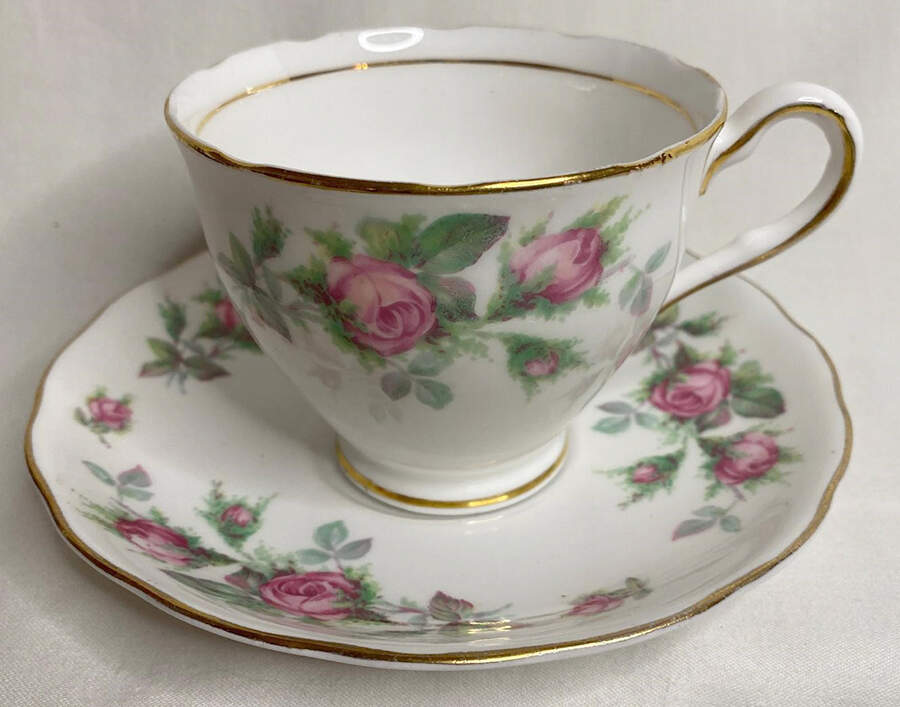 6754 Footed Cup & Saucer Set by Colclough-1