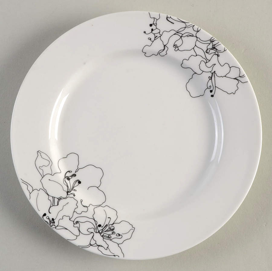 Forma Black Bread & Butter Plate by Ciroa-1
