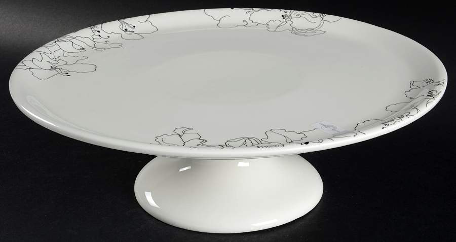 Forma Black 12" Diameter Pedestal Cake Stand by Ciroa-1