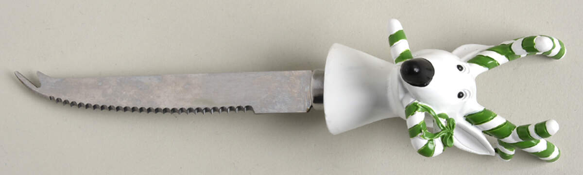 Silly Reindeer (Red Body) Cheese Knife with Stainless Blade by Certified International-1