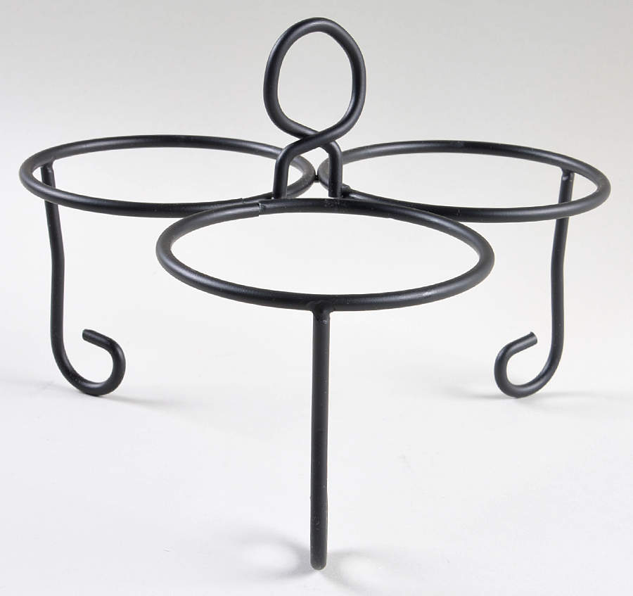 Snow Pals Blue Metal Stand-For 3 Motif Condiment Bowl Set by Certified International-1