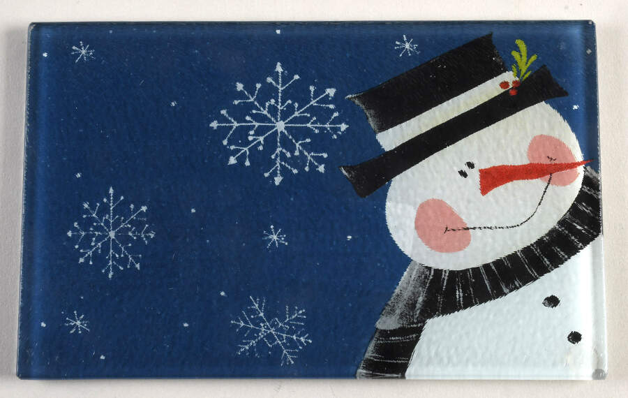 Snow Pals Blue Glassware Cheeseboard by Certified International-1