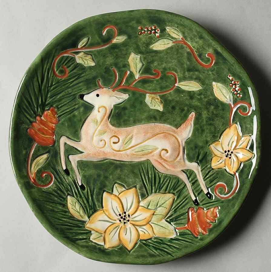 Woodland Holiday Salad/Dessert Plate by Certified International-1
