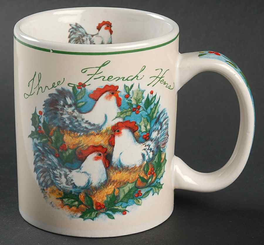 12 Days of Christmas (Aqua Background) Mug by Certified International-1