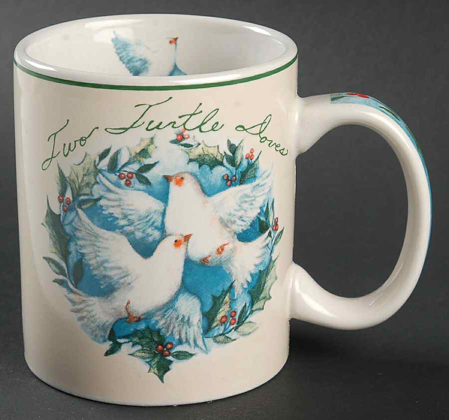 12 Days of Christmas (Aqua Background) Mug by Certified International-1