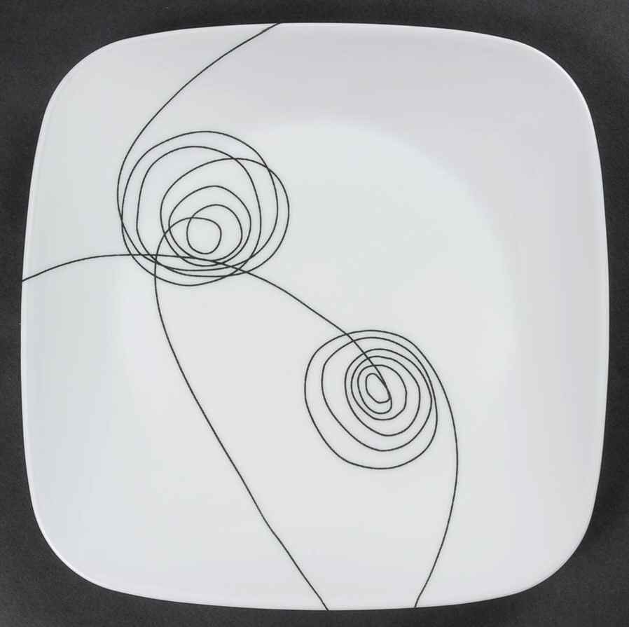 Scribble Lines (Corelle) Luncheon Plate by Corning Corelle-1