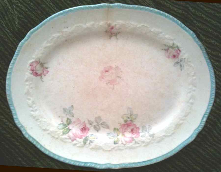 CRP215 14" Oval Serving Platter by Crown Potteries-1