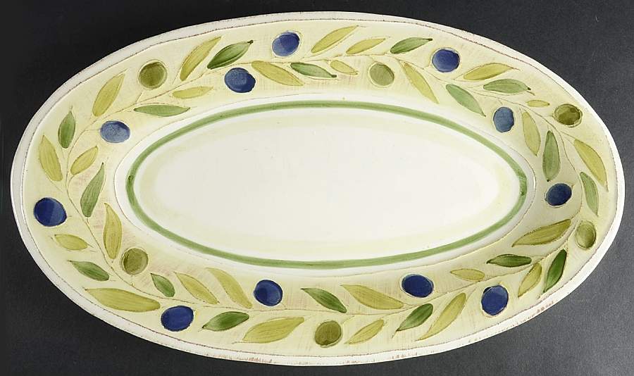 Lucia 17" Oval Serving Platter by Crate & Barrel-1