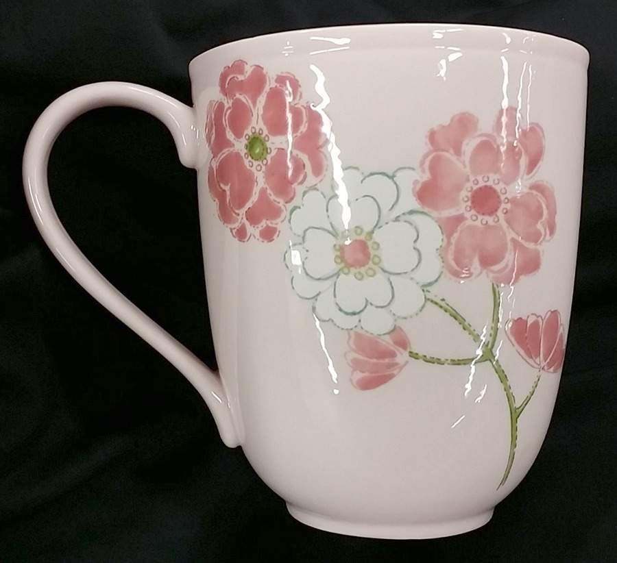 Creamware with Floral Accents Mug by The Cellar (China)-1