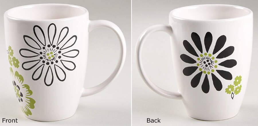 Creamware with Floral Accents Mug by The Cellar (China)-1
