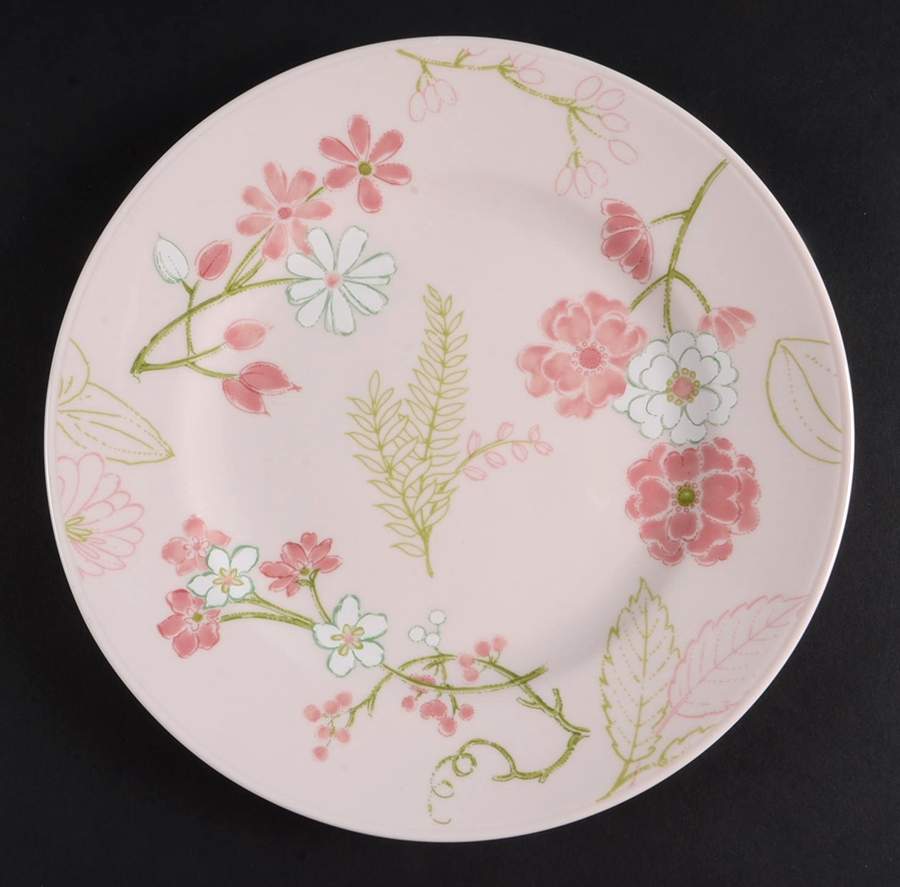 Creamware with Floral Accents Salad Plate by The Cellar (China)-1