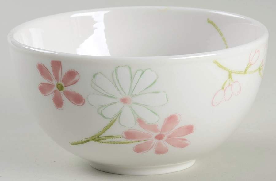 Creamware with Floral Accents Rice Bowl by The Cellar (China)-1