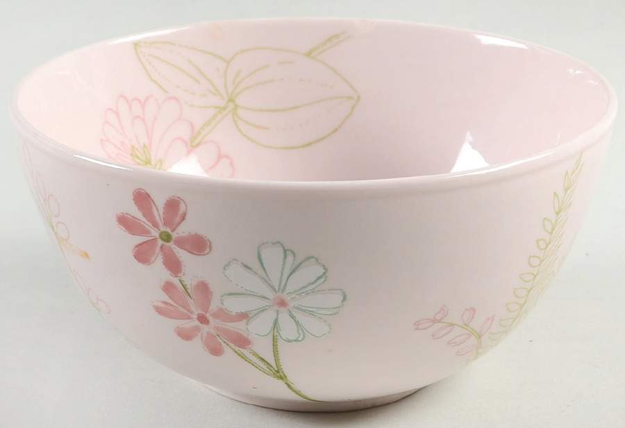 Creamware with Floral Accents Soup/Cereal Bowl by The Cellar (China)-1