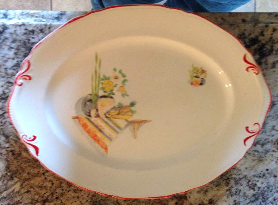 CRP216 15" Oval Serving Platter by Crown Potteries-1