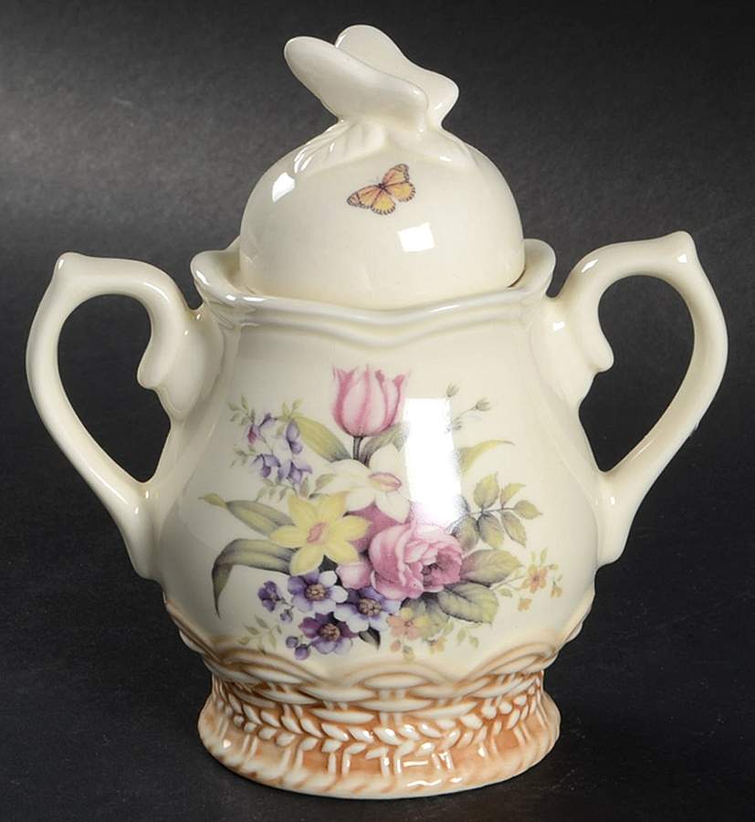 Easter Treasures Sugar Bowl & Lid by Cracker Barrel-1