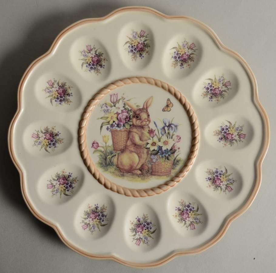 Easter Treasures Deviled Egg Plate by Cracker Barrel-1