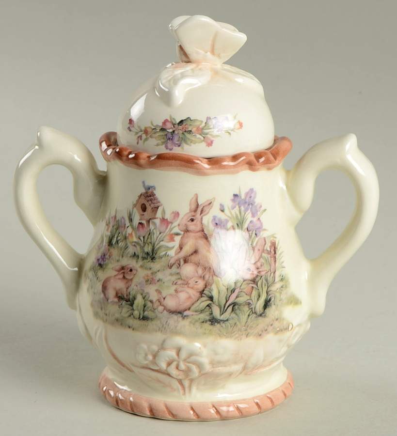 Easter Treasures Mini Sugar Bowl & Lid by Cracker Barrel-1