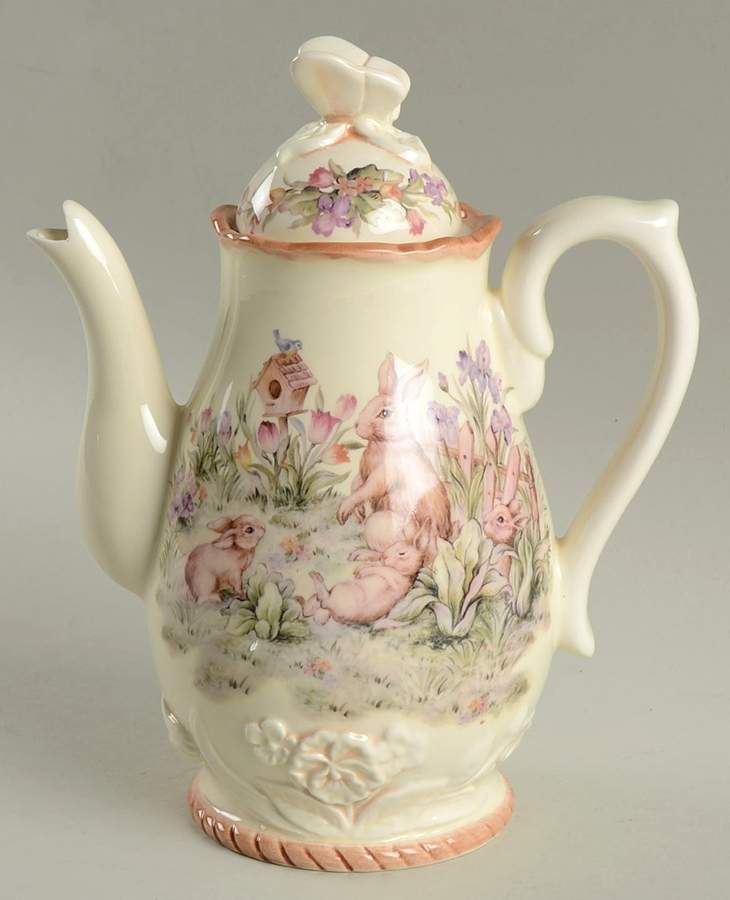 Easter Treasures Mini Coffee Pot & Lid by Cracker Barrel-1