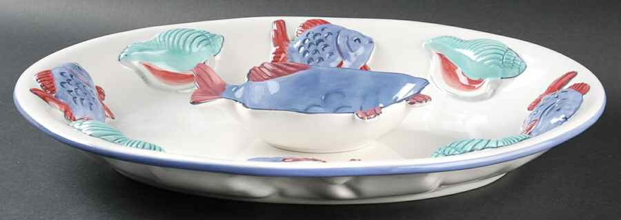 Seaside (2 Piece) Chip & Dip Set by Clay Art-1
