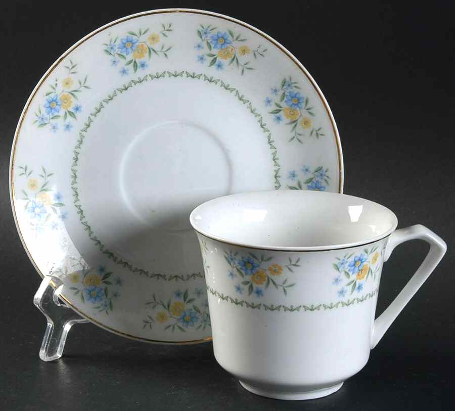 CX585 Footed Cup & Saucer Set by China (Made in China)-1
