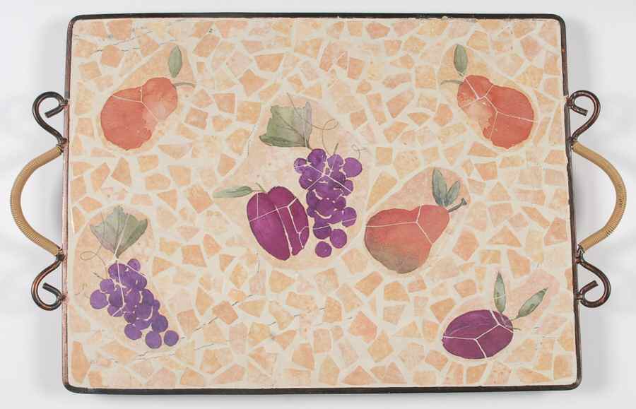 Vineyard Handled Serving Tray by China (Made in China)-1