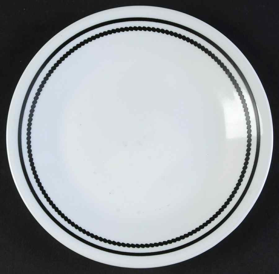 Brilliant Black Beads (Corelle) Bread & Butter Plate by Corning Corelle-1
