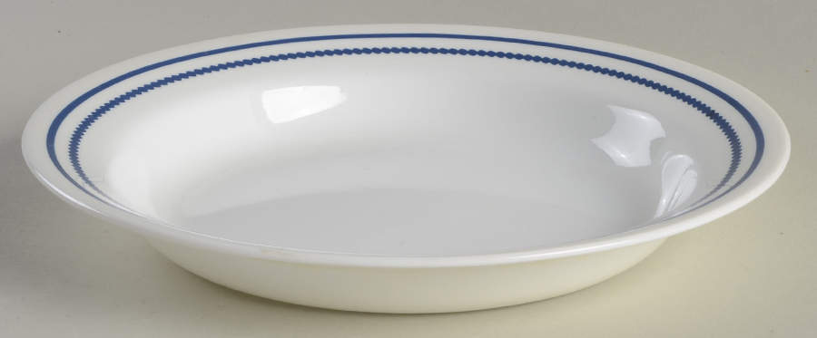 Breathtaking Blue Beads (Corelle) Rim Soup Bowl by Corning Corelle-1