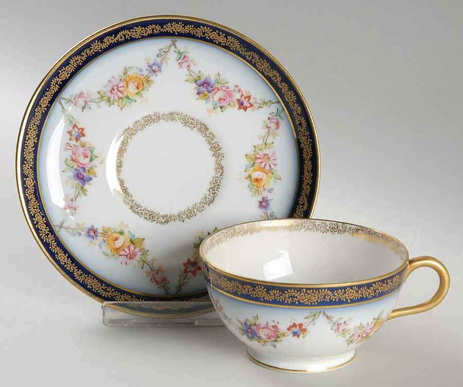 CMT140 Footed Cup & Saucer Set by Charles Martin-1