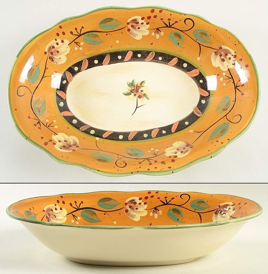 Brigette 13" Oval Serving Bowl by Corsica Home-1