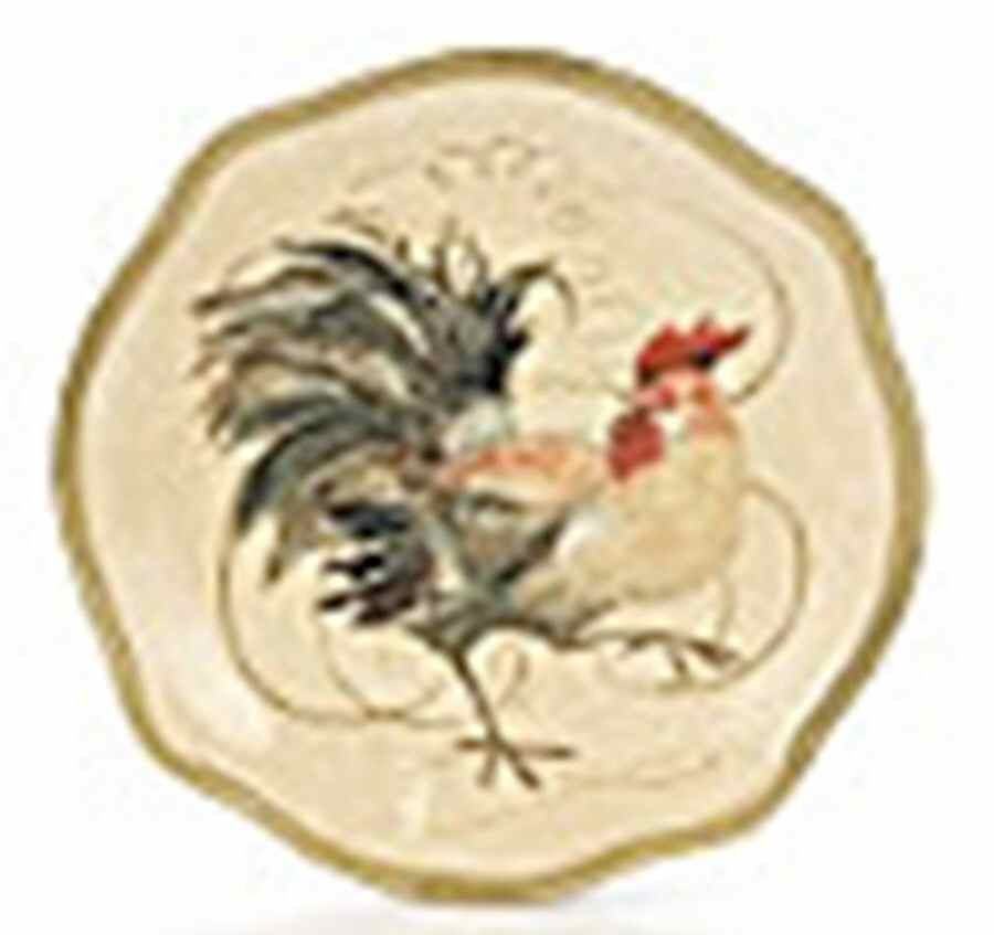 French Rooster Salad Plate by Certified International-1