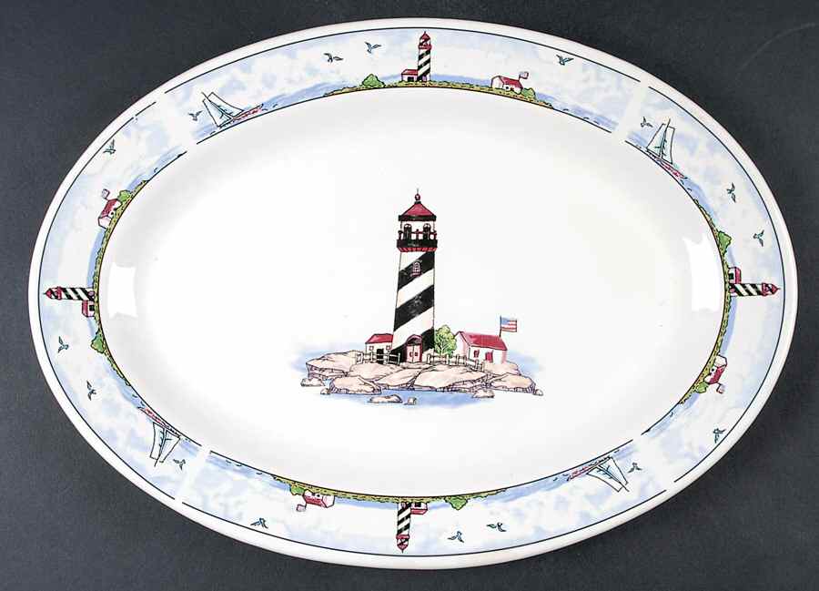 CX592 14" Oval Serving Platter by China (Made in China)-1