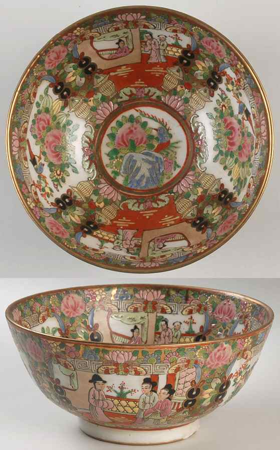 Rose Medallion (With People) 8" Round Bowl by China (Made in China)-1