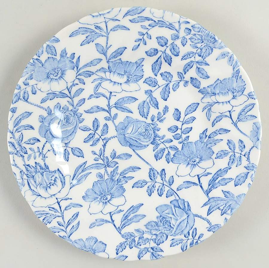 Blue Peony (Scalloped) Salad Plate by Churchill-1