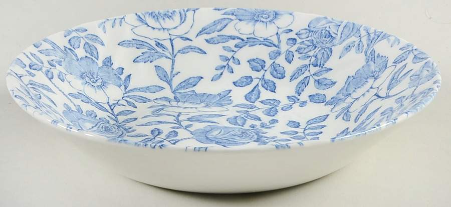 Blue Peony (Scalloped) Soup/Cereal Bowl by Churchill-1