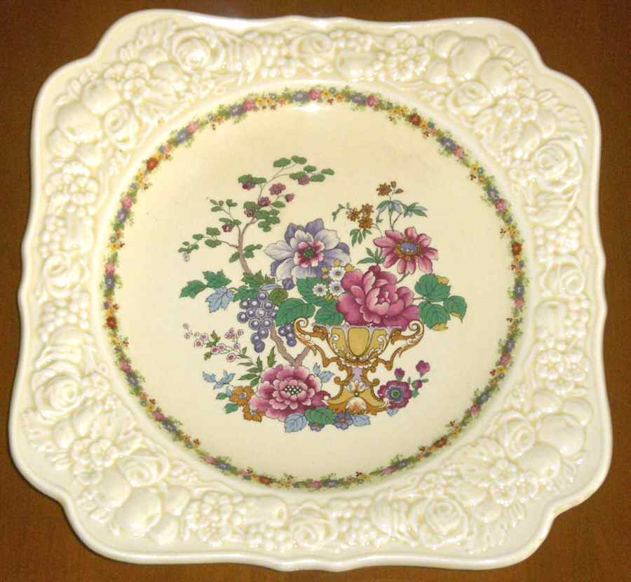 CRD251 Square Salad Plate by Crown Ducal-1