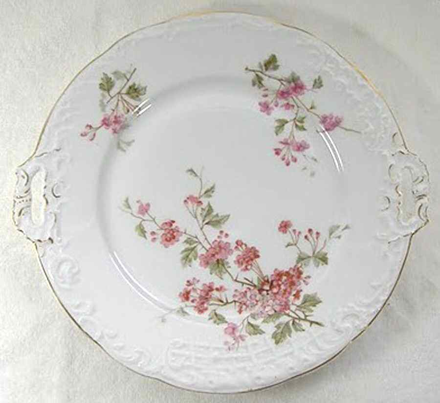9393 Pink Handled Cake Plate by Carl Tielsch-1